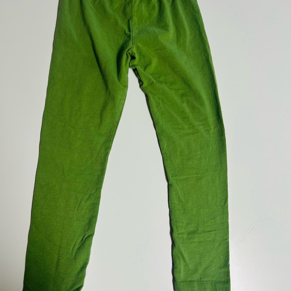 Velvet Vibrant Green Kids Leggings